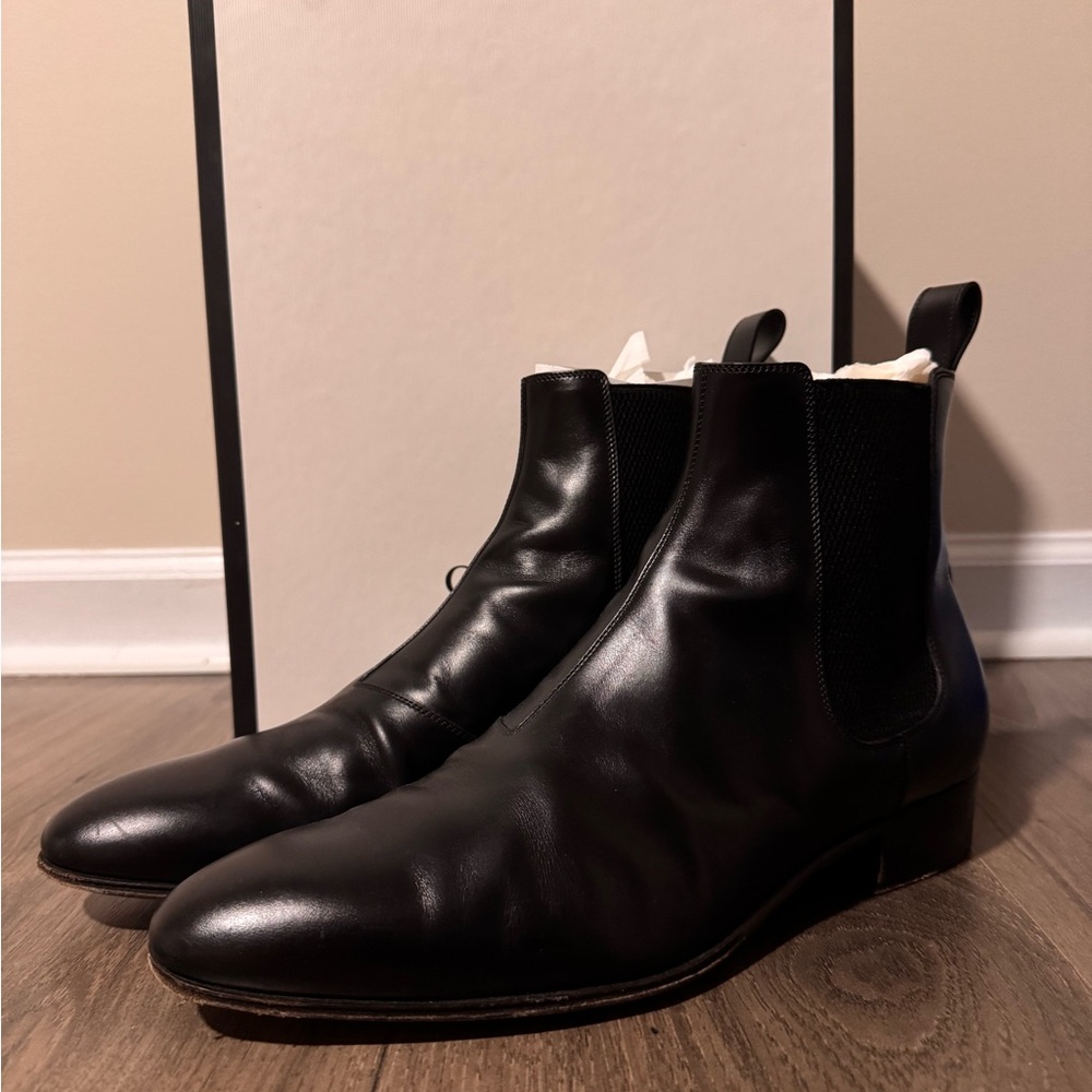 Gucci Black Leather Chelsea Boots